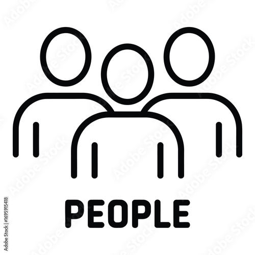 Group of people icon illustration for social media and web design projects usage needs silhouette