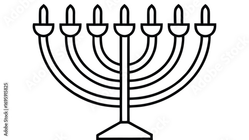 hanukkah menorah with candle