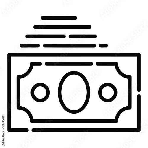 Money currency financial payment wealth dollar cash investment income savings business finance paper money stack of money silhouette