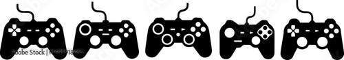 pack of 5 gamepad silhouettes.eps