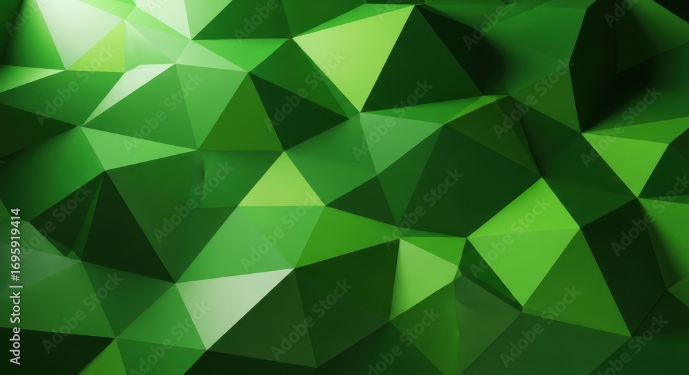 Fototapeta premium Abstract Green Polygon Background