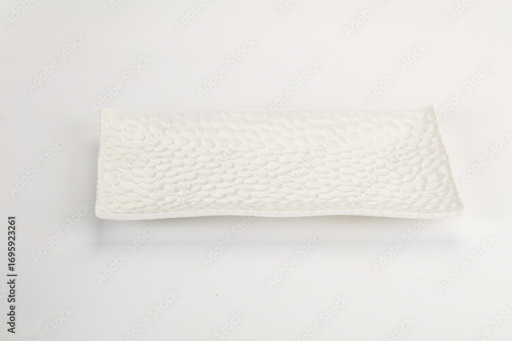 Fototapeta premium White ceramic empty plate dishware