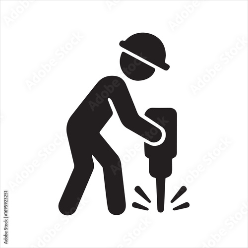  jackhammer vector icon