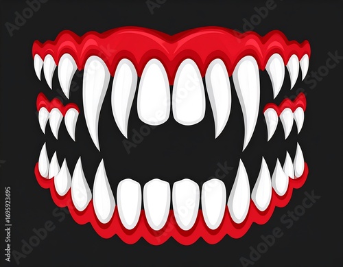 Vampire teeth graphic design