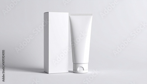 3D Toothpaste Tube Mockup with Box