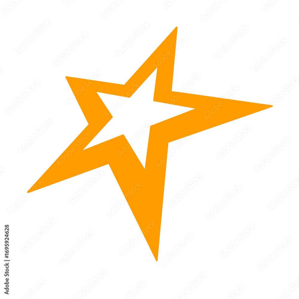 Obraz premium vector illustration of golden star