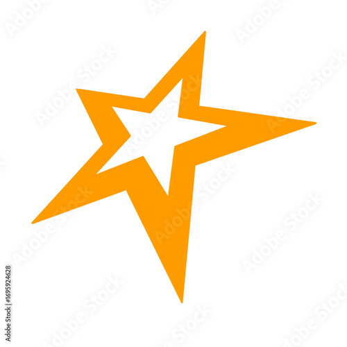 vector illustration of golden star