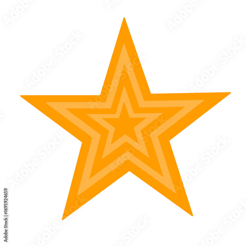 vector illustration of golden star