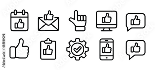 Like icons success icons feedback icons approval icons thumbs up icons rating icons positive icons vector