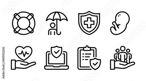 Insurance policy life health family protection security safety business care medical plan coverage risk assurance