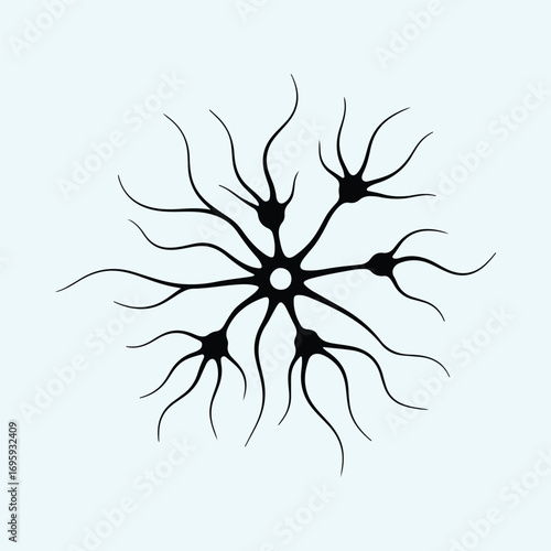 Silhouette neuron illustration graphic medical scientific abstract concept vector illustrator