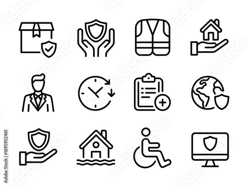 Insurance protection safety security risk management assurance policy guarantee safeguard coverage shield claim asset