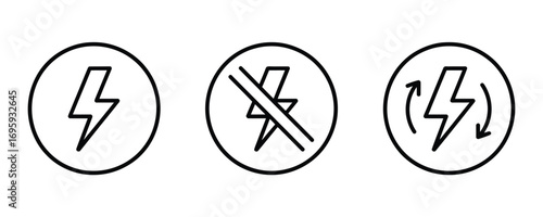 Flash photography flash symbol no flash flash auto flash icon camera flash photography symbol set icons