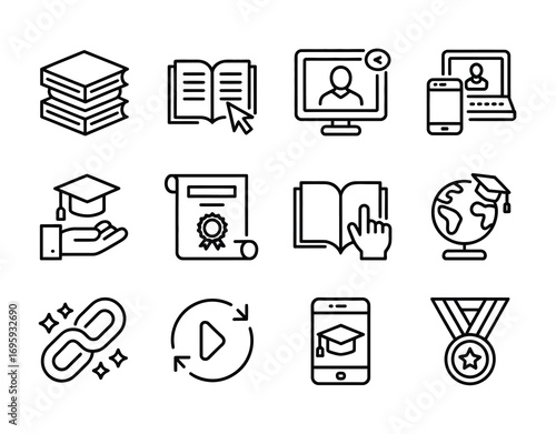 Online education learning knowledge study books diploma degree courses training webinar e learning course