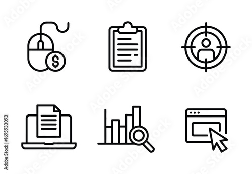 Pay per click marketing target analysis report data analytics seo strategy website optimization