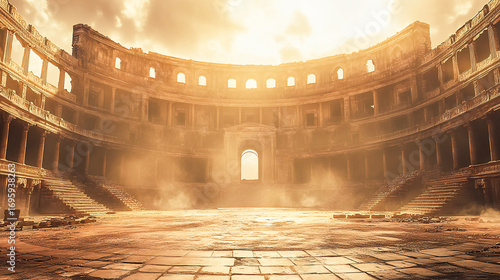 Lifelike Coliseum Battlefield For Battles Video Game, Fighting Video Game Background, Digital Visuals for Game, Video Game Arena Background, 3D Coliseum Background