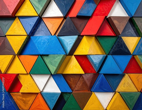 Overlapping Translucent Hexagons Colorful Abstract Background