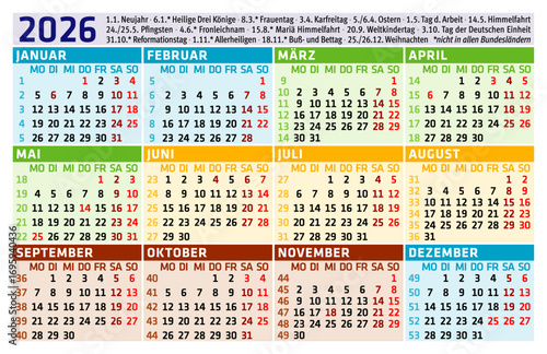 Taschenkalender 2026