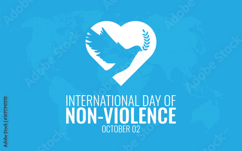 International Non-Violence Day on October 2nd. Vector illustration