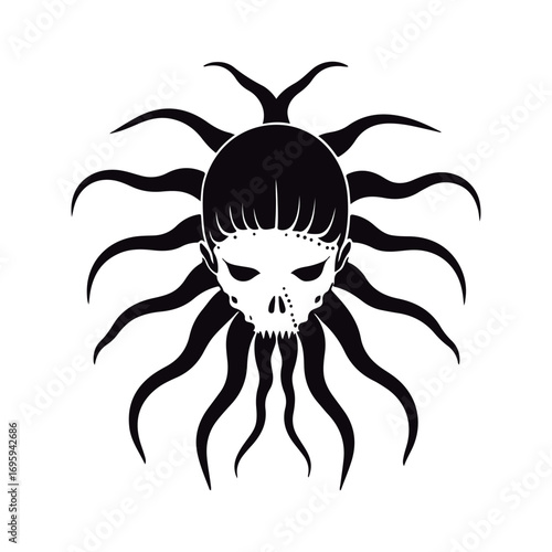 Coloring Page Of cartoon cute Brittle Star Coloring Book for kids.
