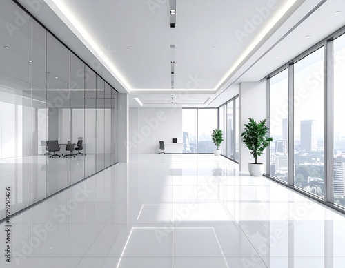 modern office corridor