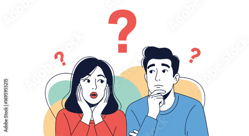 Couple wondering about life decisions and uncertain future opportunities together