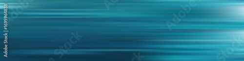 Ocean gradient background teal blue. Horizontal motion blur with smooth transitions from dark to light shades. Vector design with calm water effect for abstract marine atmosphere.