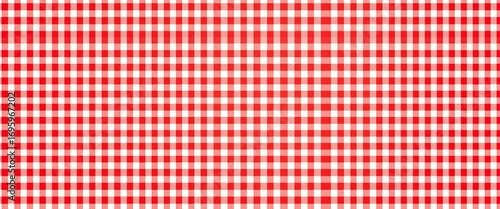 Classic red gingham pattern, seamless square grid background, gingham, plaid background