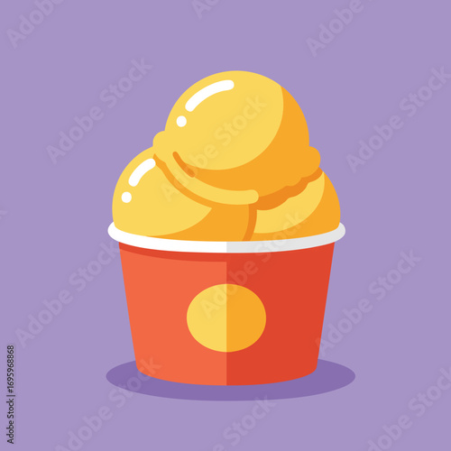 illustration of mango gelato