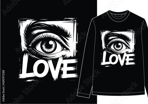 DESIGN UNTUK APPLHAND DRAWN STREETWEAR SHIRT GRAPHIC TEE LOVE
