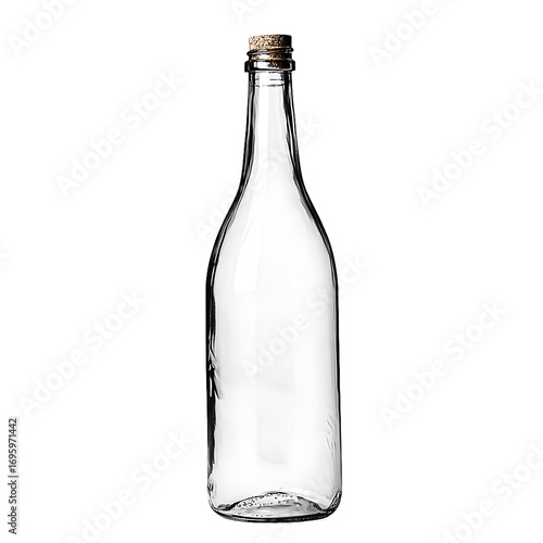 Wallpaper Mural Empty Glass Bottle with Cork Stopper Torontodigital.ca