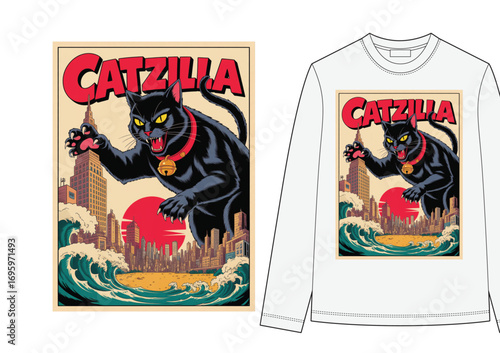 HAND DRAWN STREETWEAR CATS ZILLA