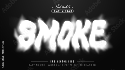 White smoke editable text effect.