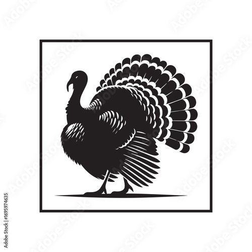 turkeys thanksgiving vector silhouette clip art logo design illustration collection