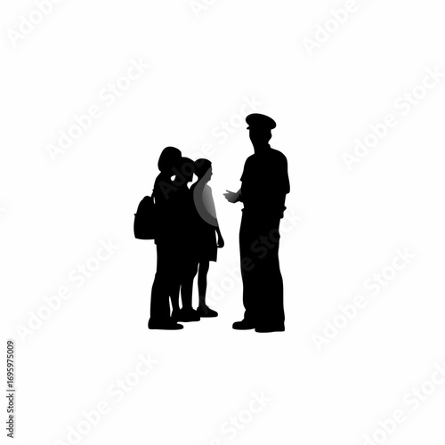 Police officer educating students on online safety and digital awareness