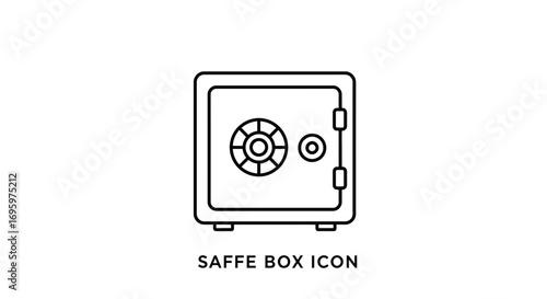 Secure your savings with this modern safe icon, ideal for financial planning and security visuals