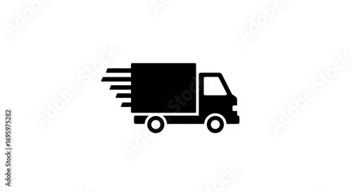 Fast delivery truck icon for logistics and shipping services express distribution solution transport
