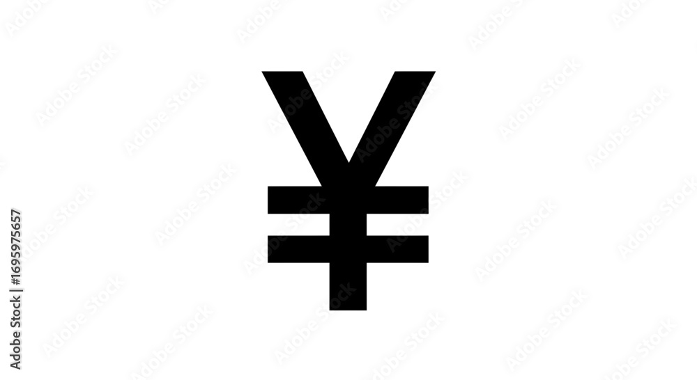 Obraz premium Bold yen symbol represents global finance, investment potential and international commerce success