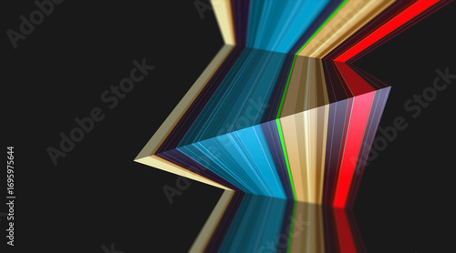 Colorfull strips on dark background