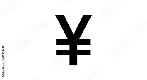 Bold yen symbol represents global finance, investment potential and international commerce success