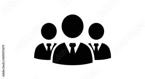 Business team icon representing collaboration and professional partnership, scalable vector graphic
