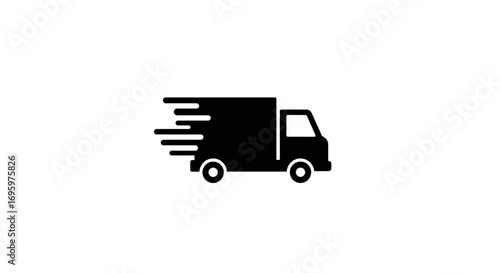 Fast delivery truck icon for express shipping services and logistics solutions, reliable moving