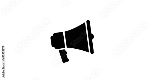 Make your message heard loud and clear with this bold megaphone, impactful for communication, promotion