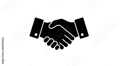 Seal the deal with a handshake icon symbolizing partnership, agreement, and business collaboration