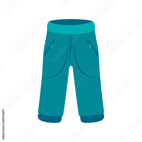 fur pants blue vector illustration