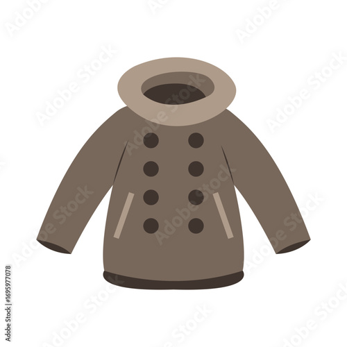 puffer jacket vector illustration
