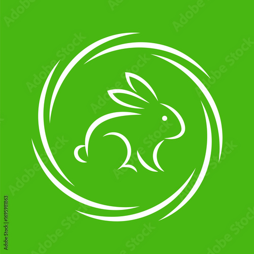 Cruelty free icon, bunny rabbit for not tested on animal label. Vector not tested on animals product certificate stamp