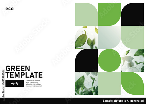 sustainability environment eco organic green background template information text layout for booklet brochure newsletter poster flyer. suitable for energy business