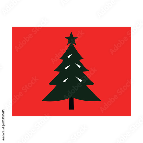 christmas tree vector illustration