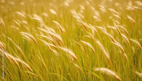 Wallpaper Mural Golden Tussock Grass in a Meadow with Blades Swaying Torontodigital.ca